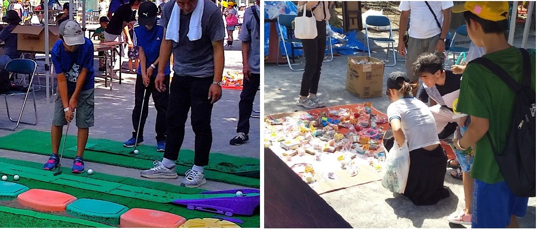 東雪自治会ゴルフと輪投げ